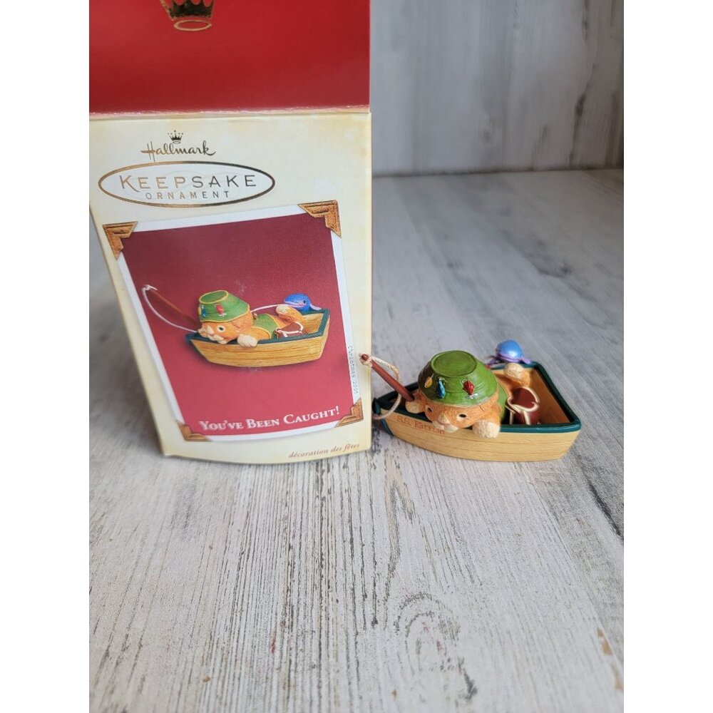 Hallmark you've been caught ornament Xmas cat